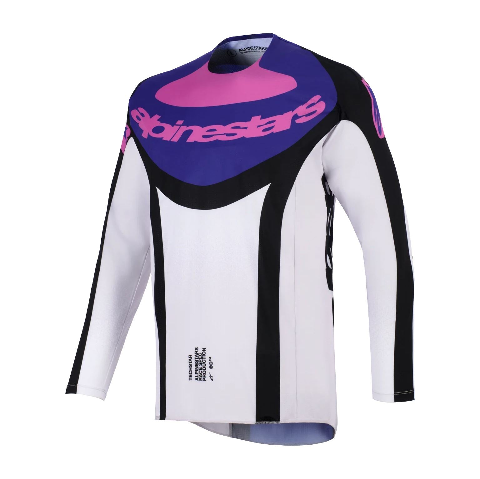 Alpinestars 2026 Techstar Knif Motocross Jersey Black Light Grey Purple